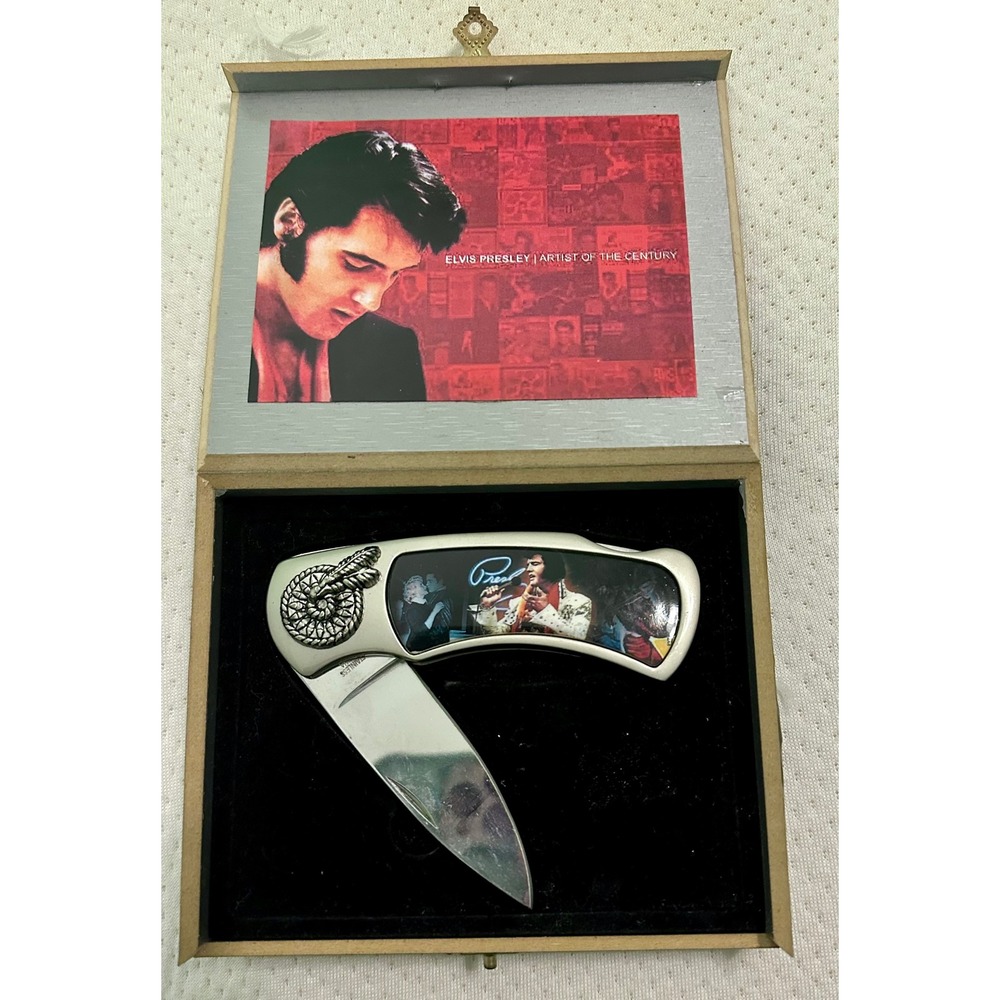 Elvis Presley Artist Century Collectible Knife With Case Memorabilia